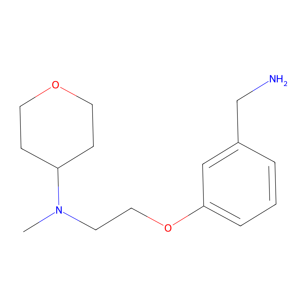 N-{2-[3-(aminomethyl)phenoxy]ethyl}-N-methyloxan-4-amine molecular structure, CAS 1153383-86-8