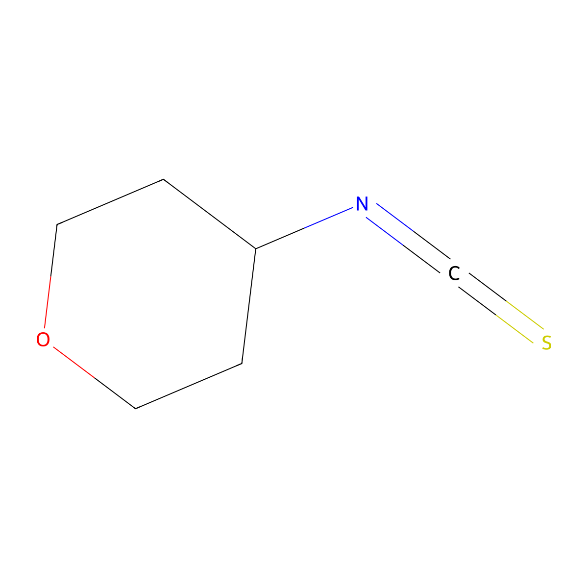 4-Isothiocyanatooxane molecular structure, CAS 1153383-87-9