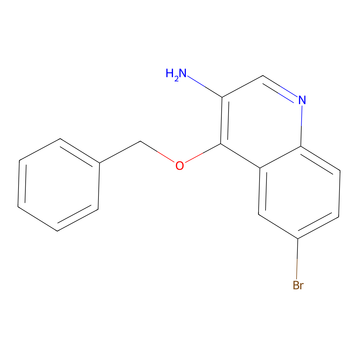 4-(Benzyloxy)-6-bromoquinolin-3-amine molecular structure, CAS 1153387-04-2