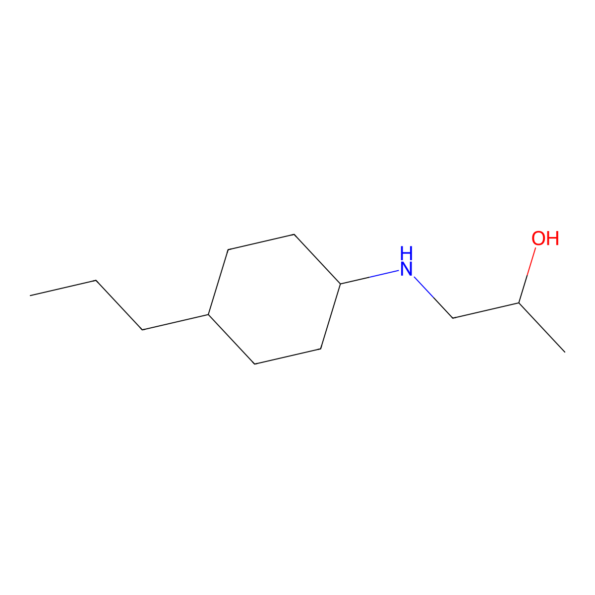 1-[(4-Propylcyclohexyl)amino]propan-2-ol molecular structure, CAS 1153387-52-0