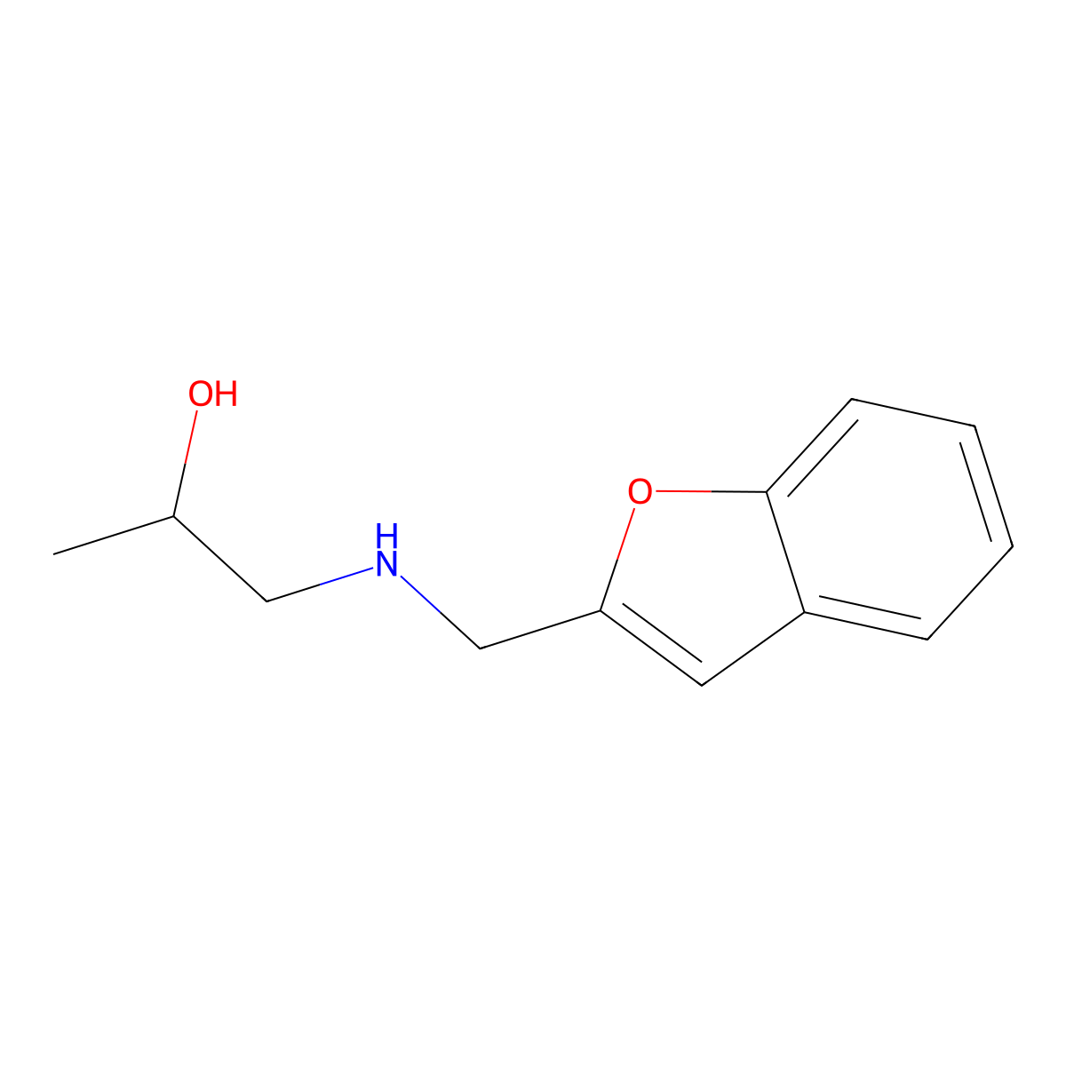 1-{[(1-Benzofuran-2-yl)methyl]amino}propan-2-ol molecular structure, CAS 1153387-72-4