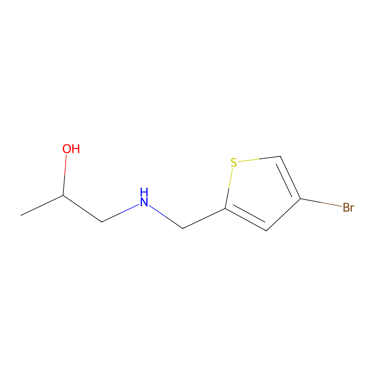 1-{[(4-Bromothiophen-2-yl)methyl]amino}propan-2-ol molecular structure, CAS 1153387-76-8