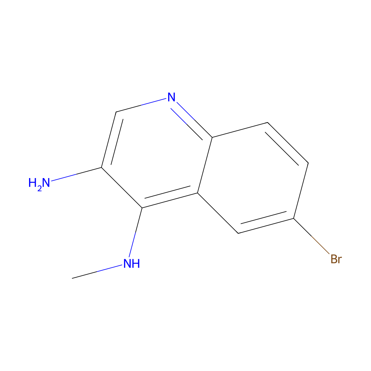 6-bromo-N4-methylquinoline-3,4-diamine molecular structure, CAS 1153388-53-4