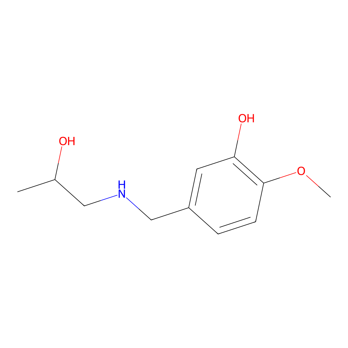 5-{[(2-Hydroxypropyl)amino]methyl}-2-methoxyphenol molecular structure, CAS 1153389-16-2