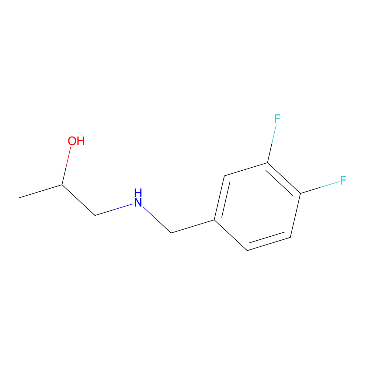 1-{[(3,4-Difluorophenyl)methyl]amino}propan-2-ol molecular structure, CAS 1153389-77-5