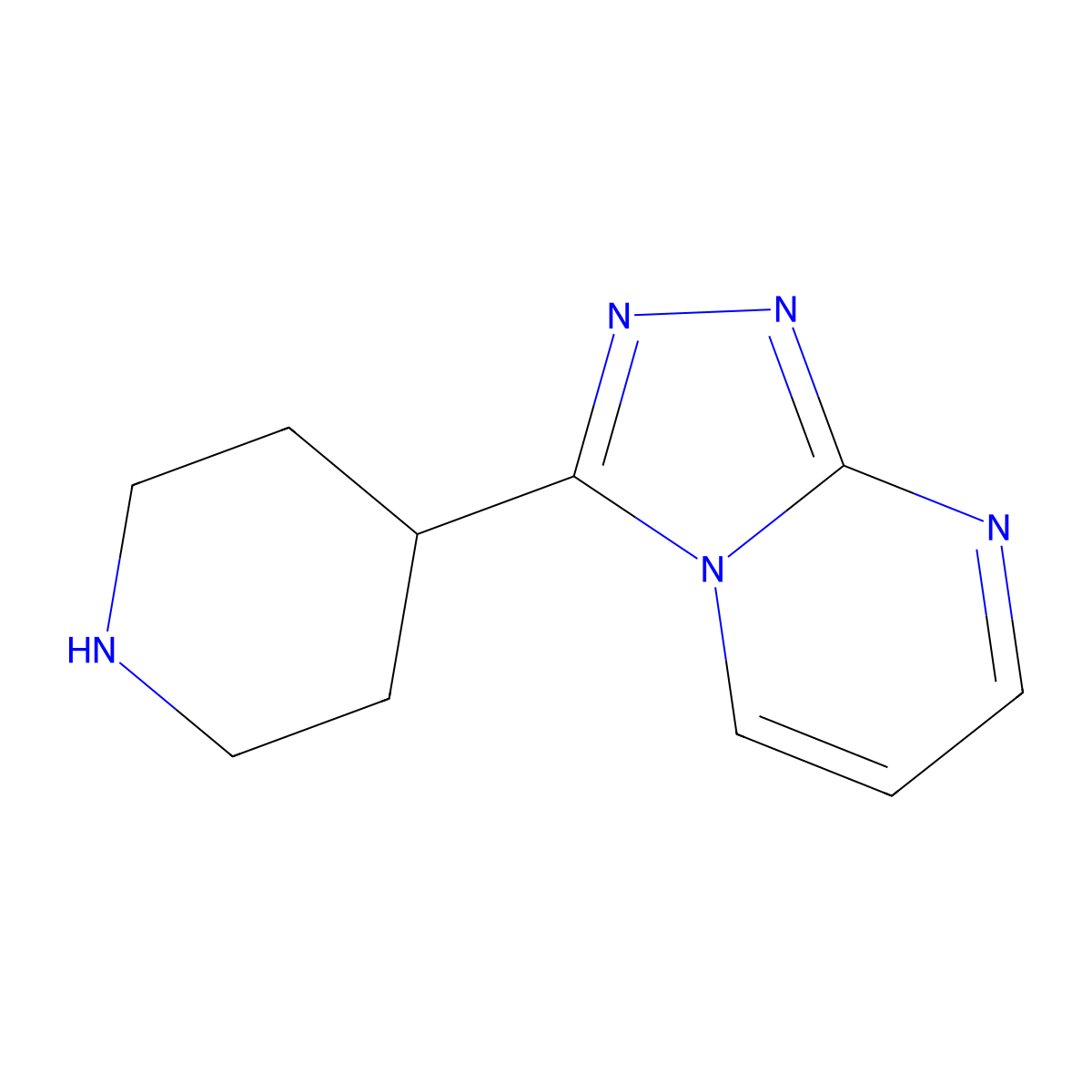 4-{[1,2,4]Triazolo[4,3-a]pyrimidin-3-yl}piperidine molecular structure, CAS 1153390-55-6