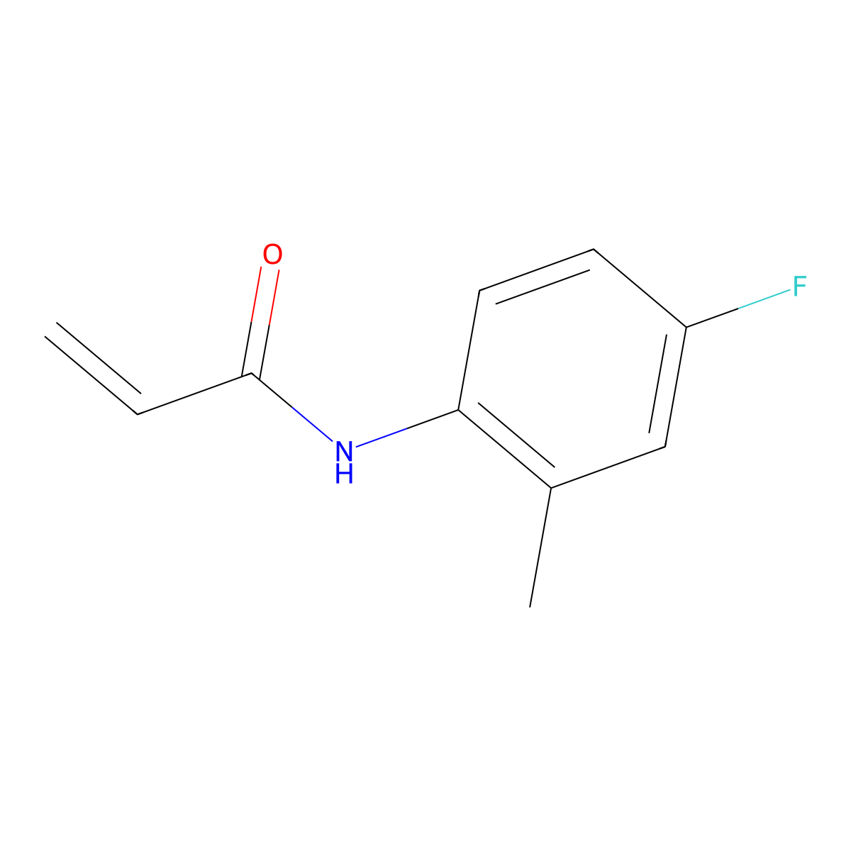 N-(4-fluoro-2-methylphenyl)prop-2-enamide molecular structure, CAS 1153390-73-8