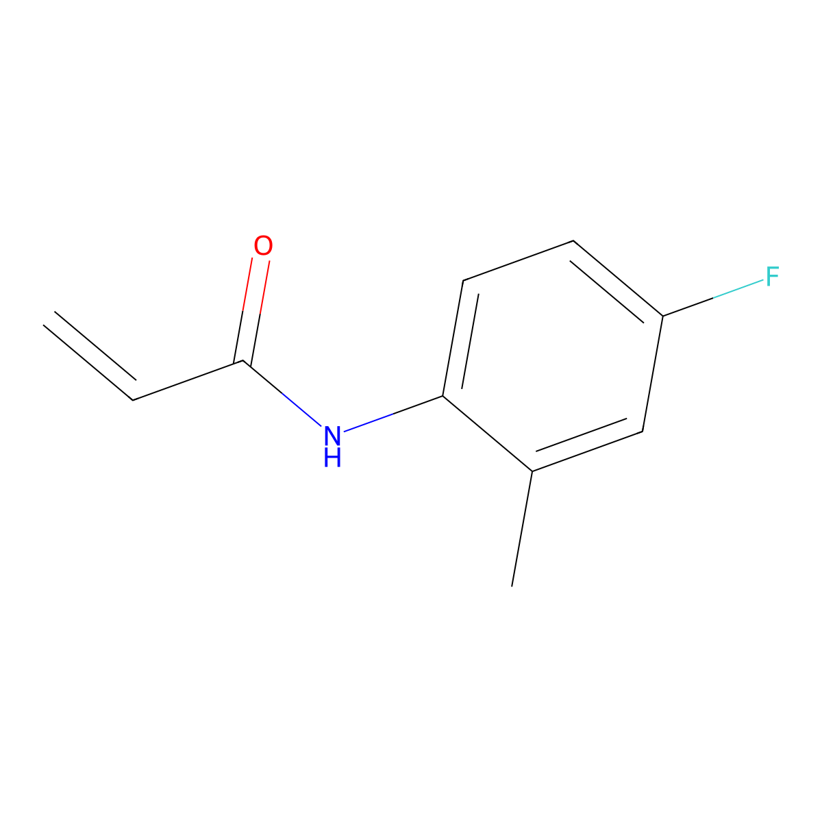 N-(4-fluoro-2-methylphenyl)prop-2-enamide molecular structure, CAS 1153390-73-8