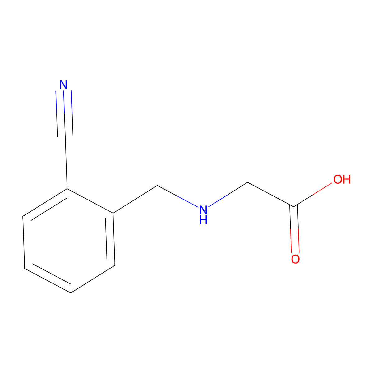 (2-Cyano-benzylamino)-acetic acid molecular structure, CAS 1153397-38-6