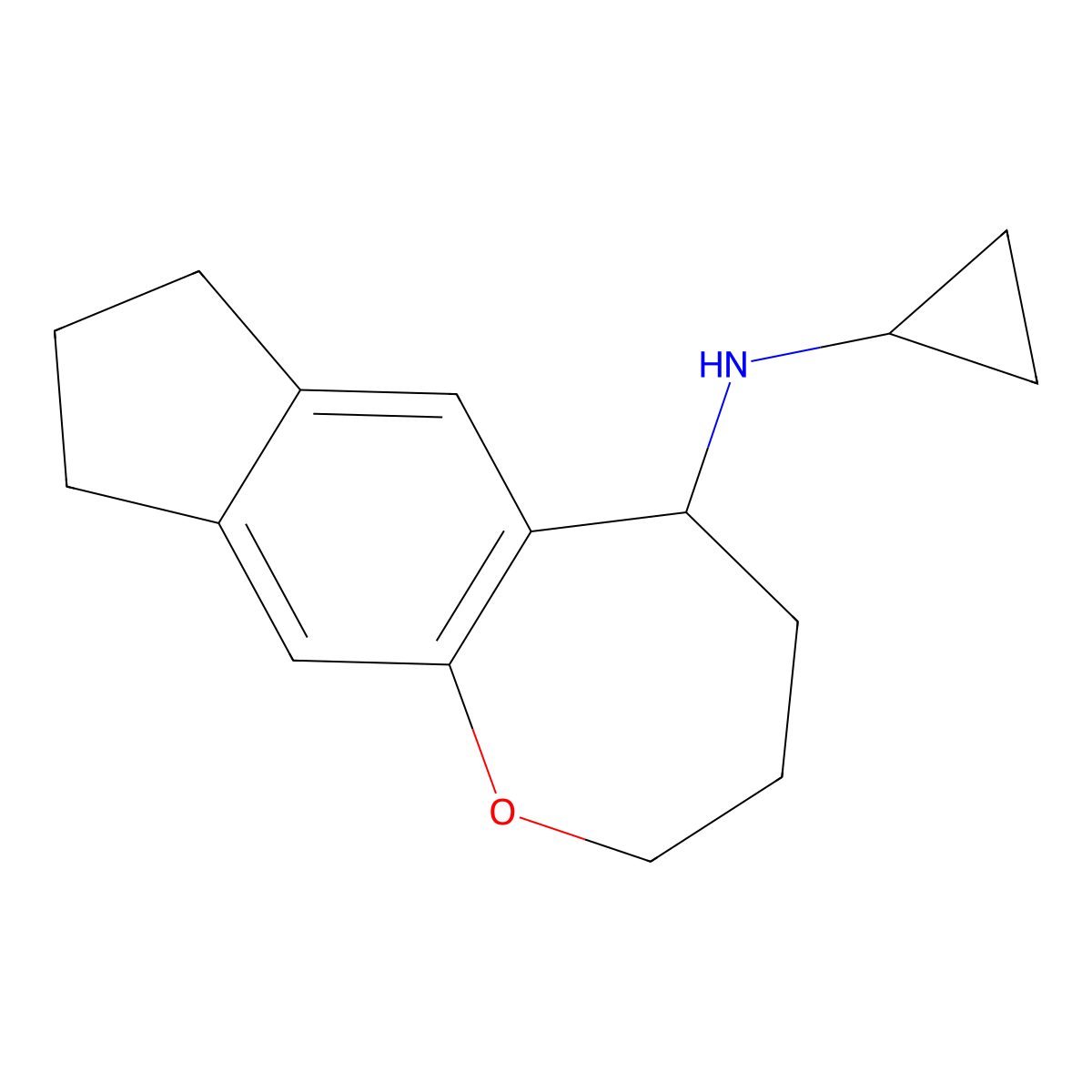 N-cyclopropyl-2H,3H,4H,5H,7H,8H,9H-indeno[5,6-b]oxepin-5-amine molecular structure, CAS 1153404-24-0
