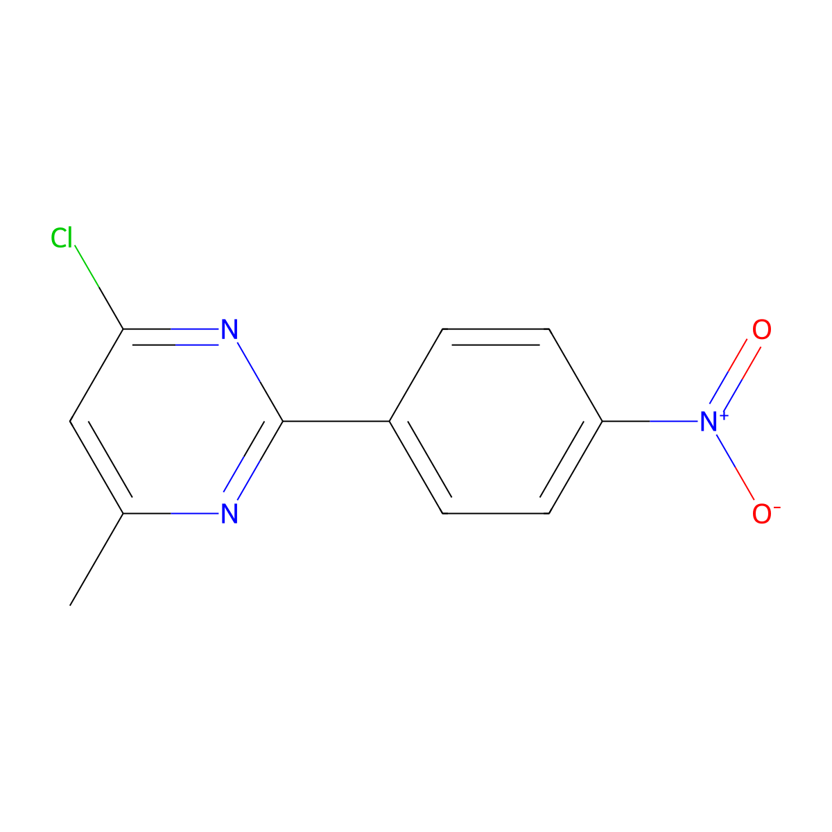 4-Chloro-6-methyl-2-(4-nitrophenyl)pyrimidine molecular structure, CAS 1153408-91-3