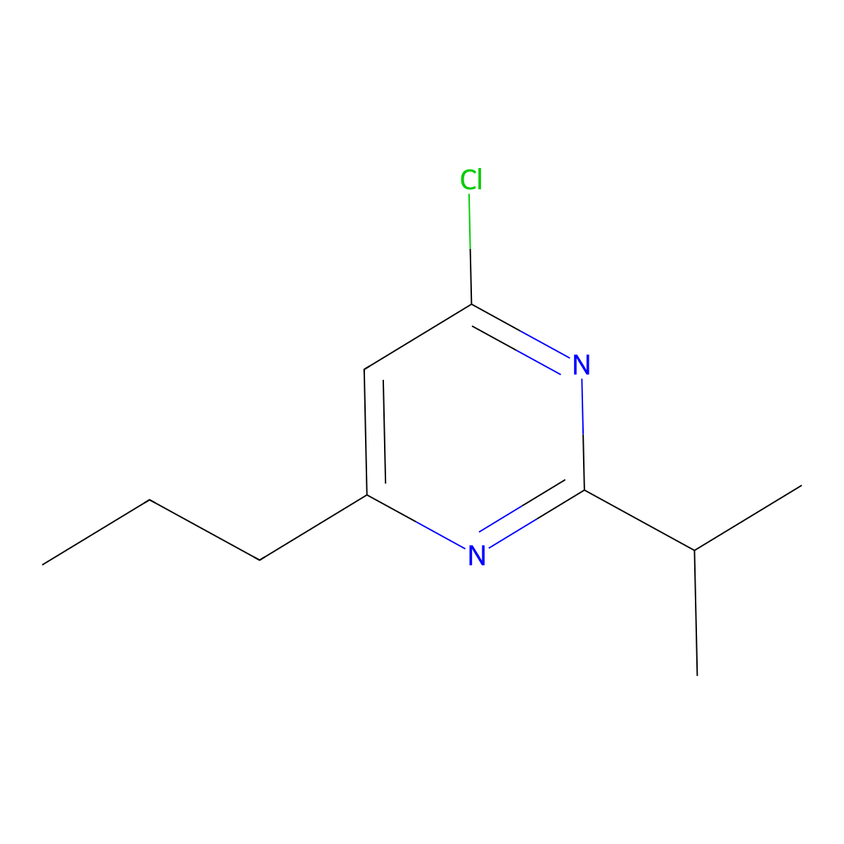 4-Chloro-2-(propan-2-yl)-6-propylpyrimidine molecular structure, CAS 1153409-21-2