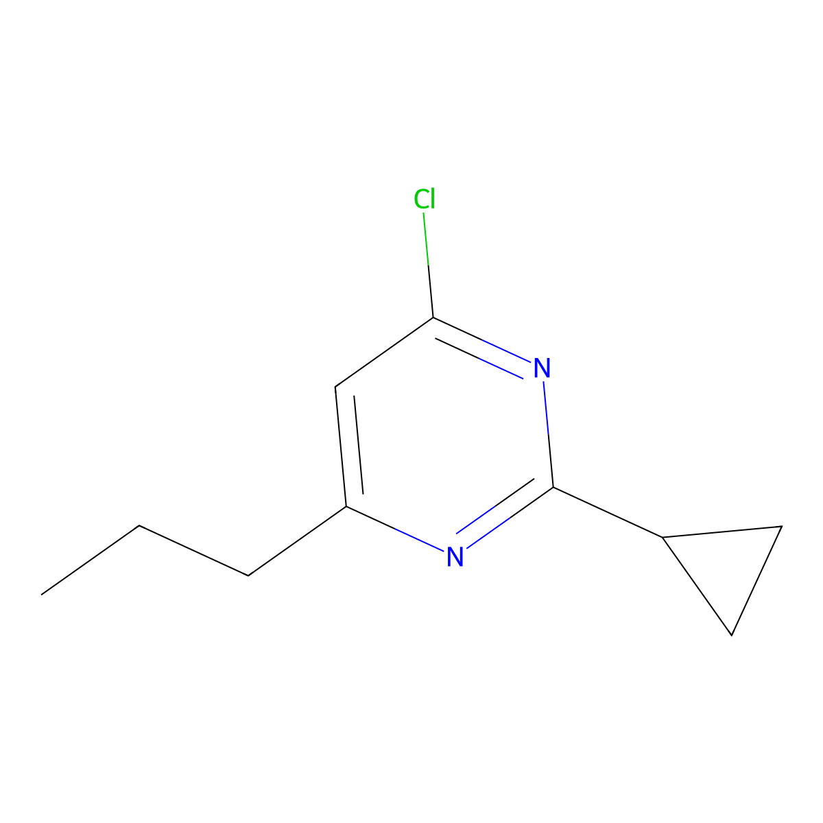 4-Chloro-2-cyclopropyl-6-propylpyrimidine molecular structure, CAS 1153409-24-5