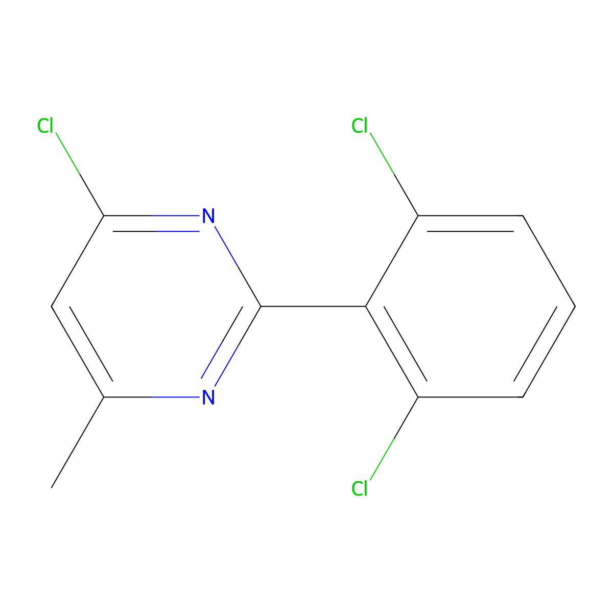 4-Chloro-2-(2,6-dichlorophenyl)-6-methylpyrimidine molecular structure, CAS 1153411-04-1