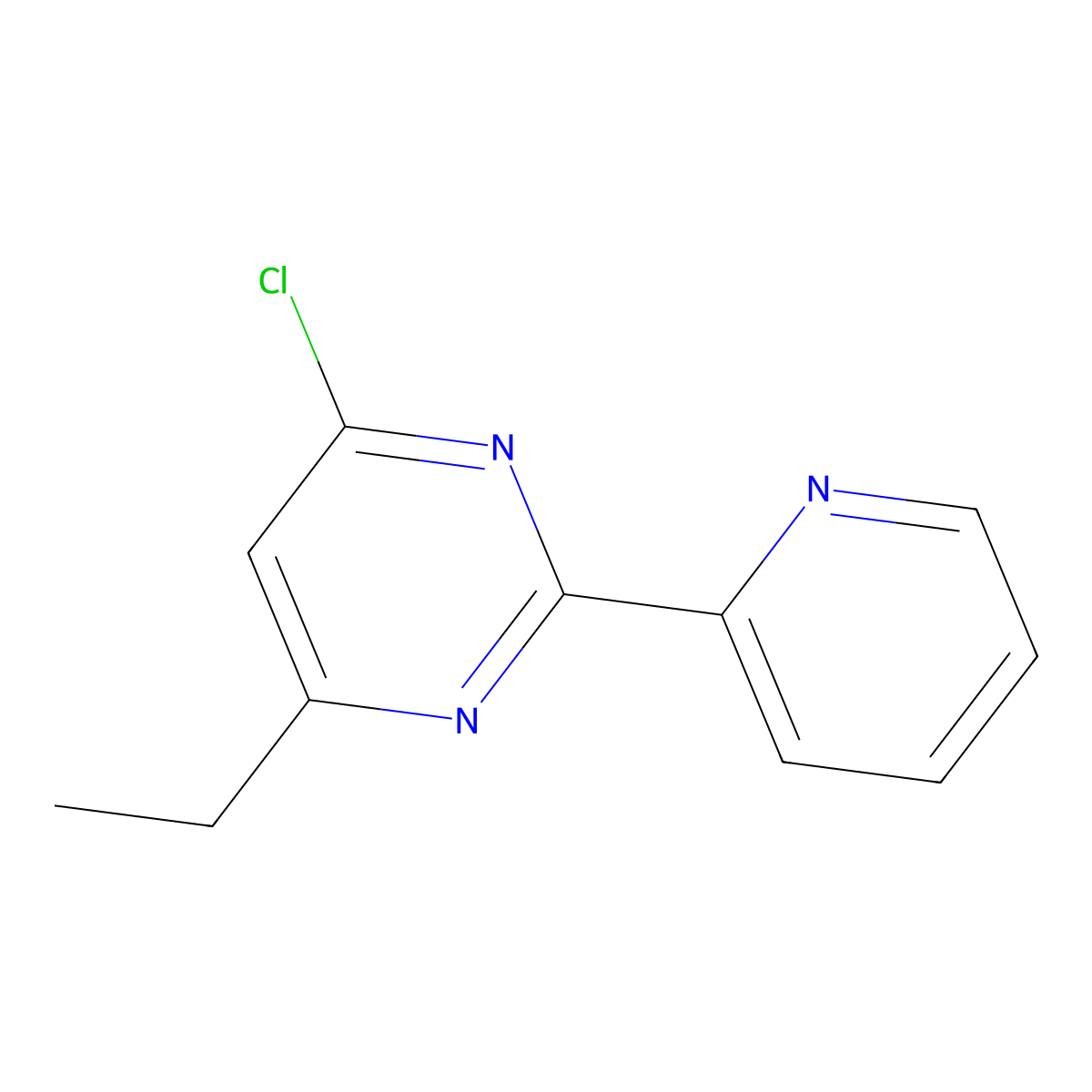 4-Chloro-6-ethyl-2-(pyridin-2-yl)pyrimidine molecular structure, CAS 1153411-91-6