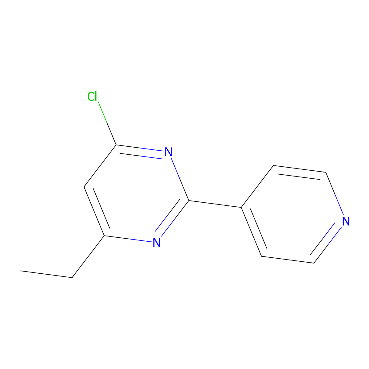 4-Chloro-6-ethyl-2-(pyridin-4-yl)pyrimidine molecular structure, CAS 1153412-18-0