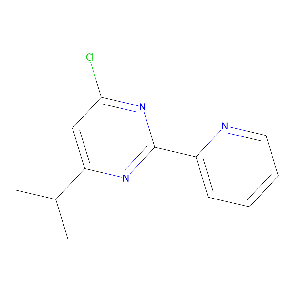 4-Chloro-6-isopropyl-2-(pyridin-2-YL)pyrimidine molecular structure, CAS 1153412-93-1