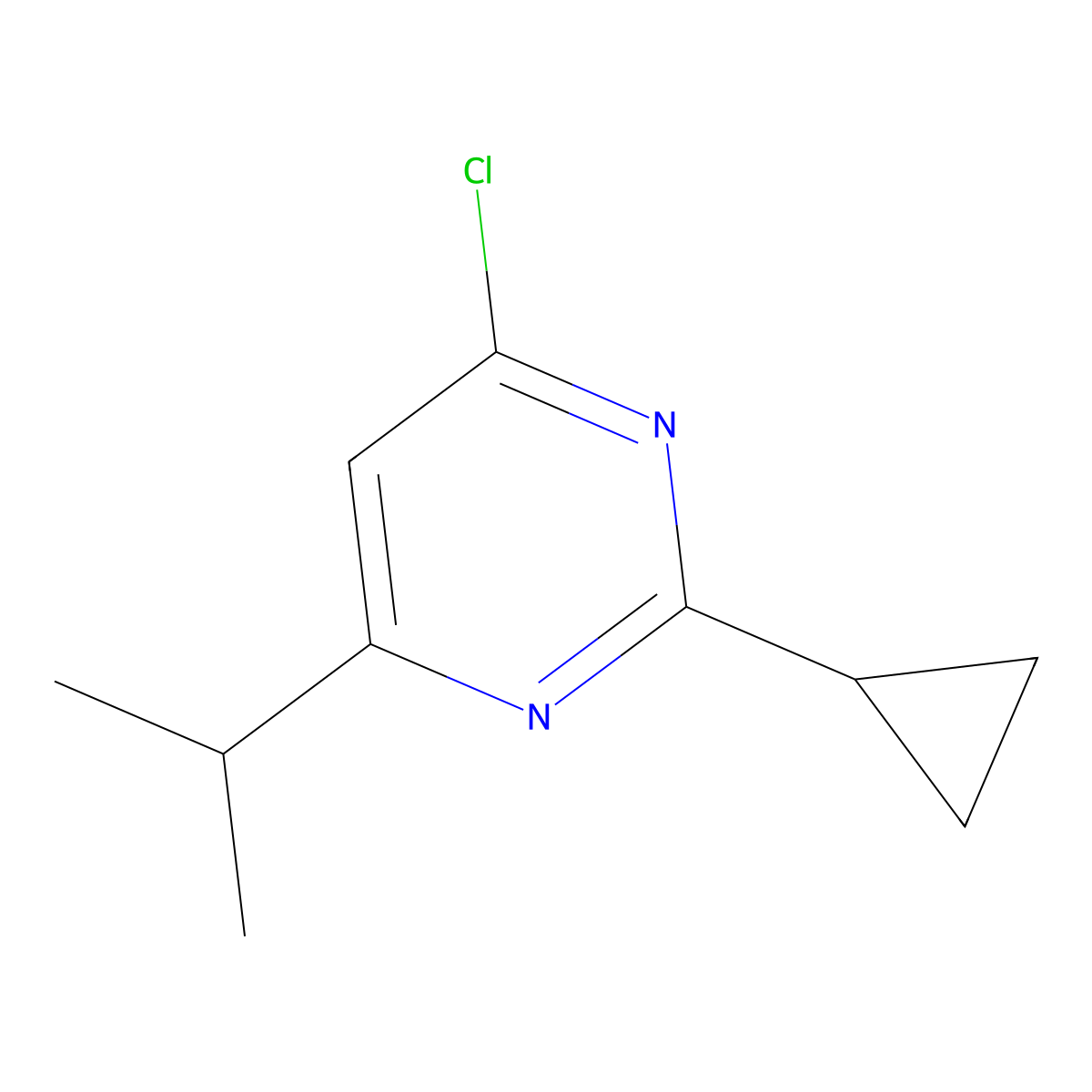 4-Chloro-2-cyclopropyl-6-isopropylpyrimidine molecular structure, CAS 1153413-03-6