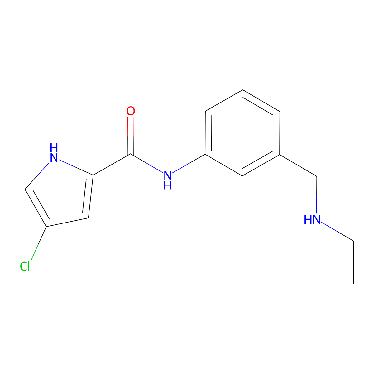 4-chloro-N-{3-[(ethylamino)methyl]phenyl}-1H-pyrrole-2-carboxamide molecular structure, CAS 1153414-69-7