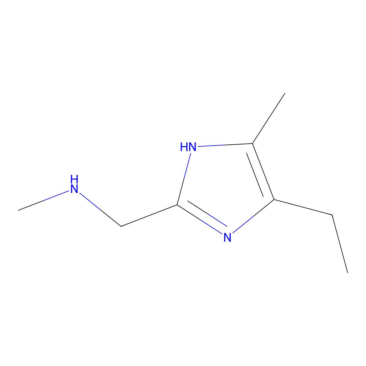 [(5-Ethyl-4-methyl-1H-imidazol-2-YL)methyl](methyl)amine molecular structure, CAS 1153423-91-6