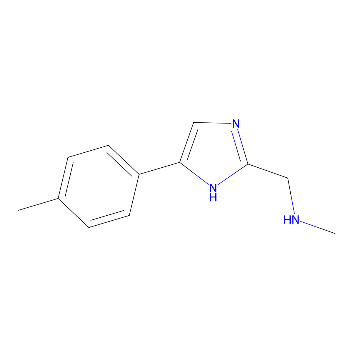 Methyl({[5-(4-methylphenyl)-1h-imidazol-2-yl]methyl})amine molecular structure, CAS 1153424-27-1