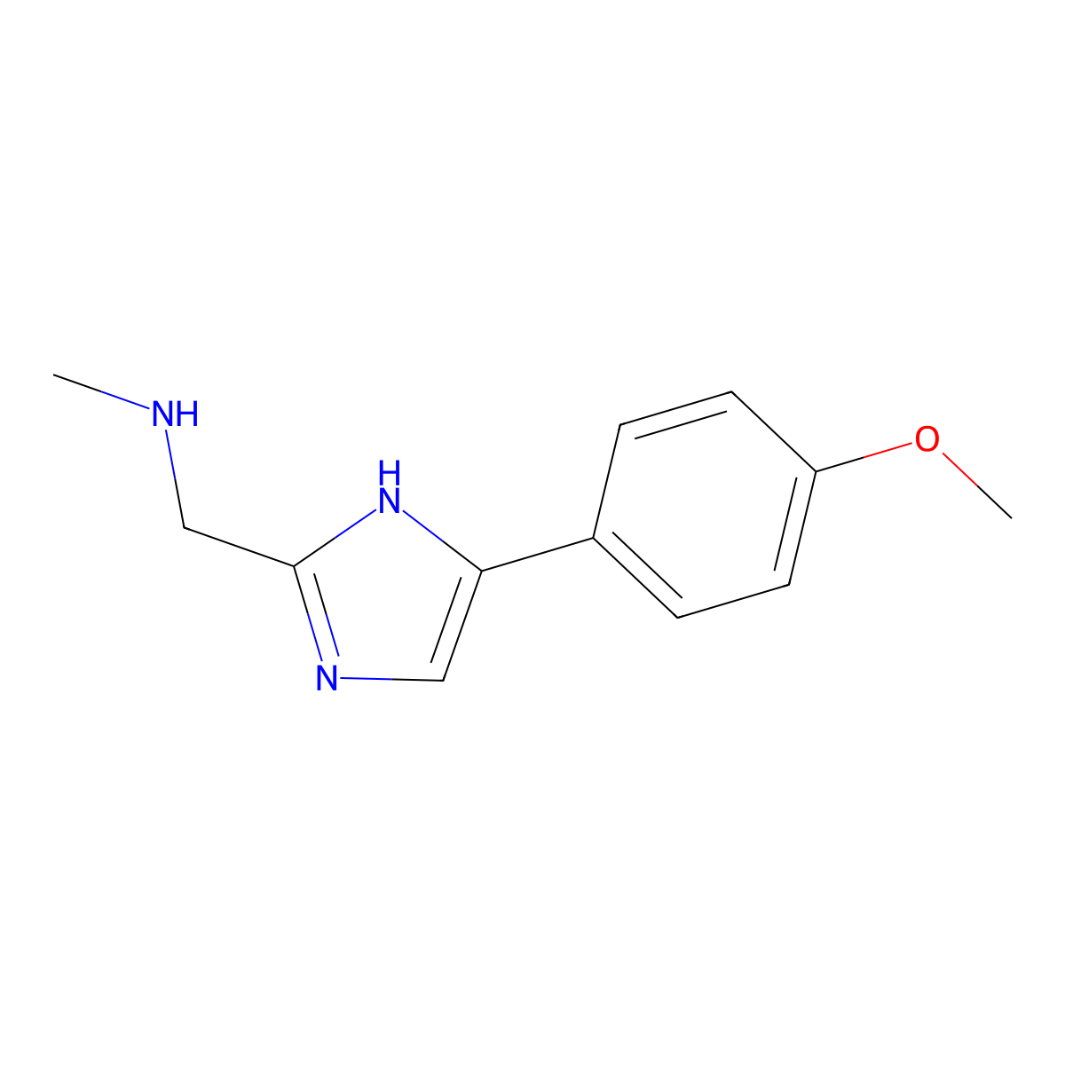 {[5-(4-methoxyphenyl)-1H-imidazol-2-yl]methyl}(methyl)amine molecular structure, CAS 1153427-34-9