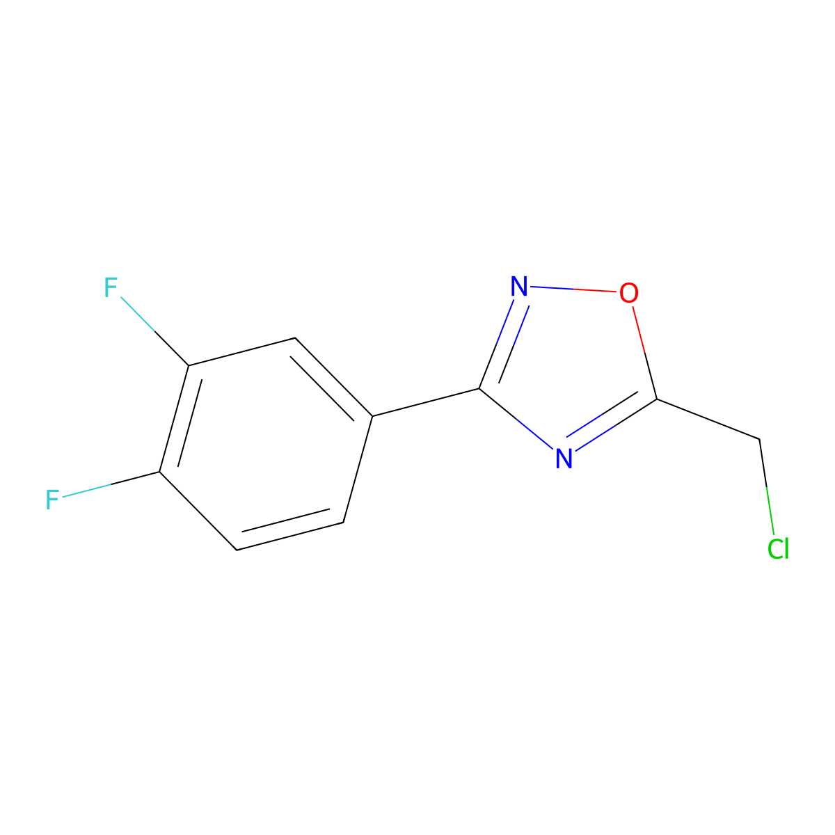 5-(Chloromethyl)-3-(3,4-difluorophenyl)-1,2,4-oxadiazole molecular structure, CAS 1153429-79-8