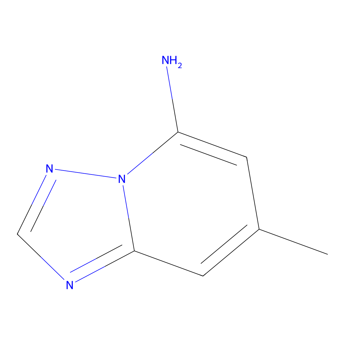 7-Methyl-(1,2,4)triazolo(1,5-a)pyridin-5-amine molecular structure, CAS 1153431-58-3