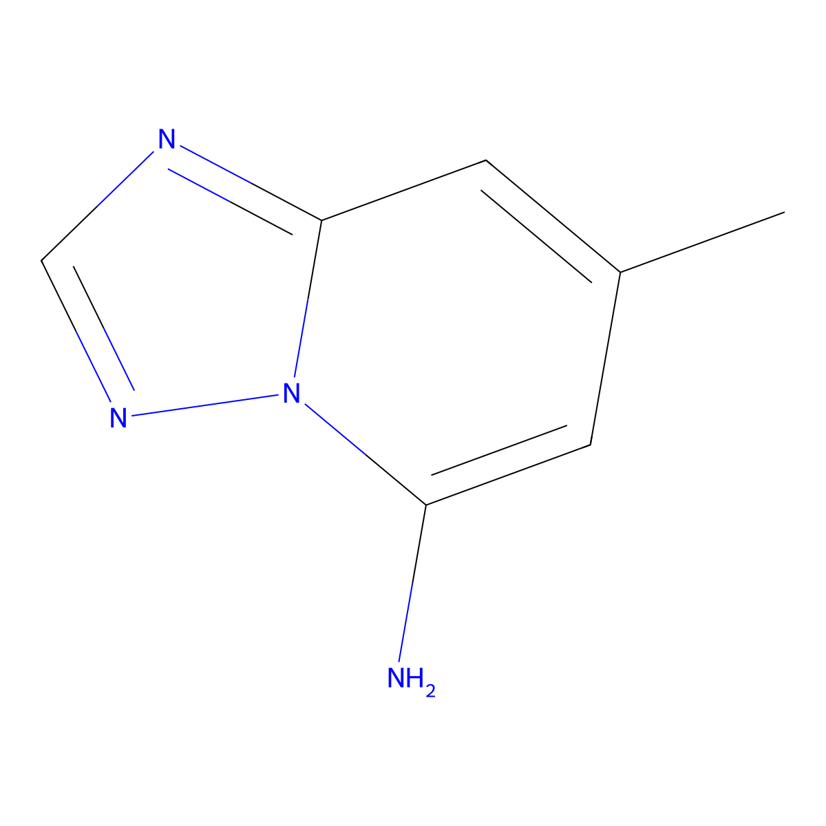 7-Methyl-(1,2,4)triazolo(1,5-a)pyridin-5-amine molecular structure, CAS 1153431-58-3