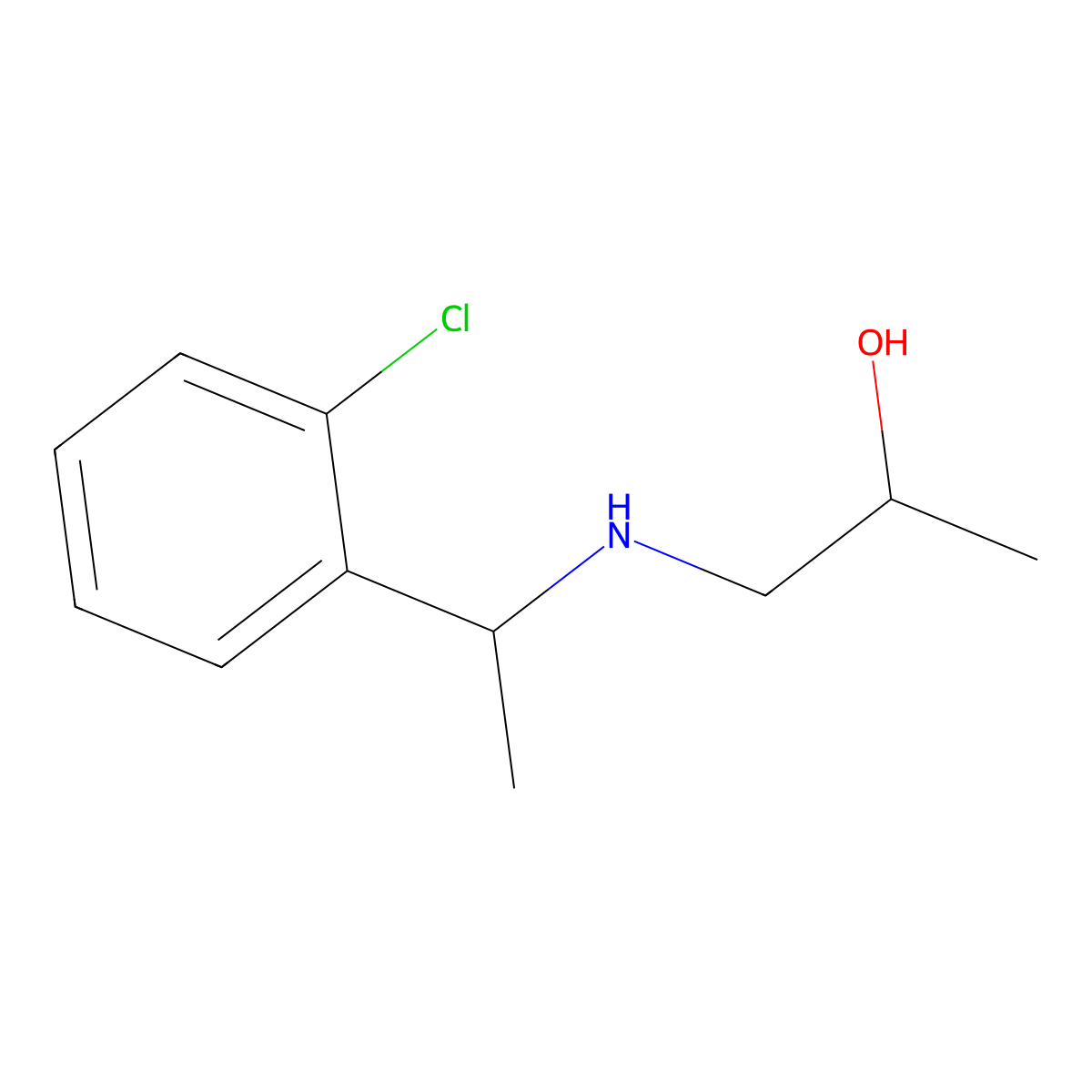 1-{[1-(2-Chlorophenyl)ethyl]amino}propan-2-ol molecular structure, CAS 1153433-22-7