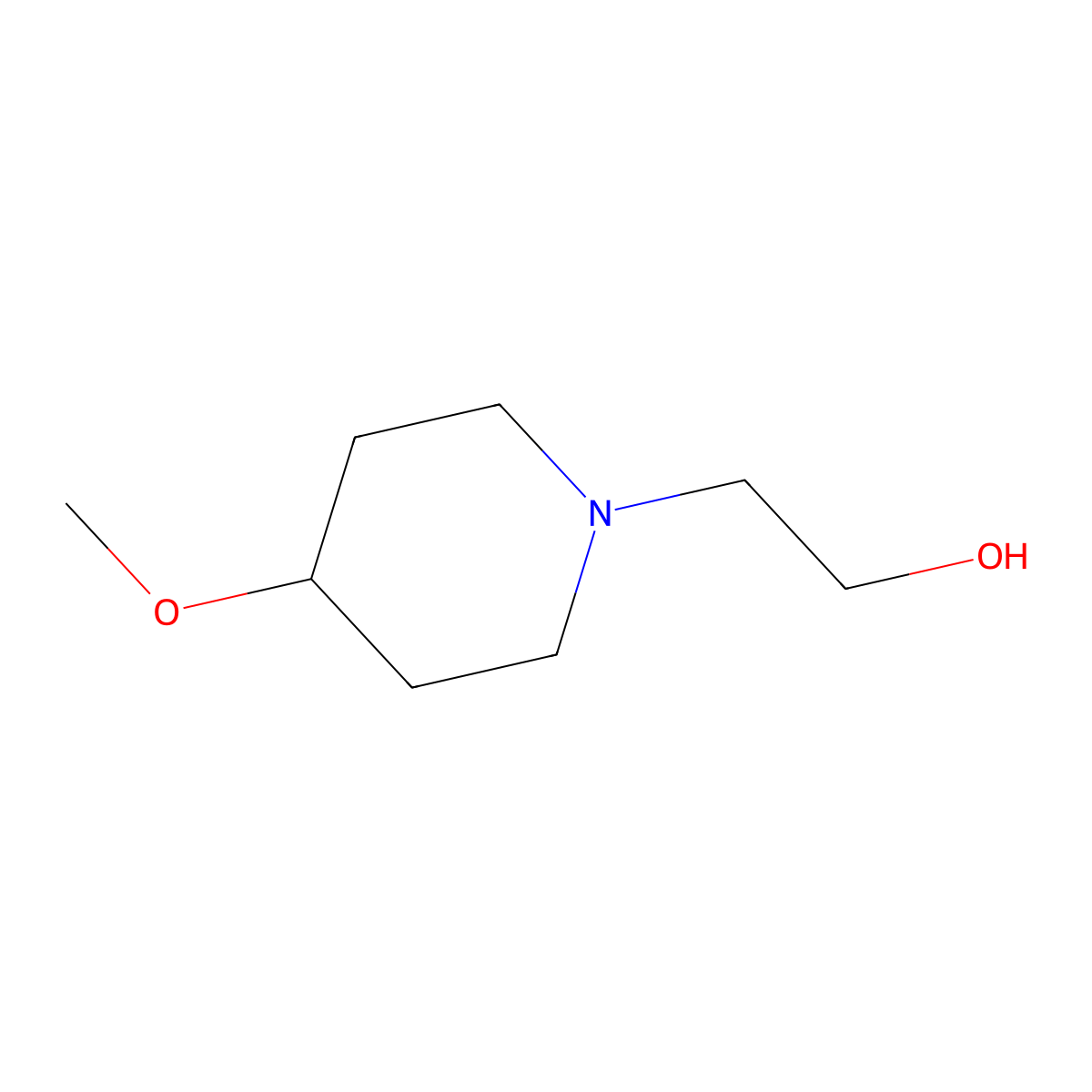 2-(4-Methoxy-piperidin-1-yl)-ethanol molecular structure, CAS 1153435-48-3