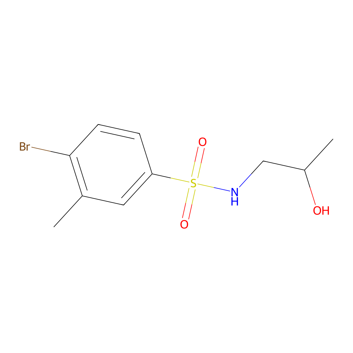 [(4-Bromo-3-methylphenyl)sulfonyl](2-hydroxypropyl)amine molecular structure, CAS 1153437-40-1