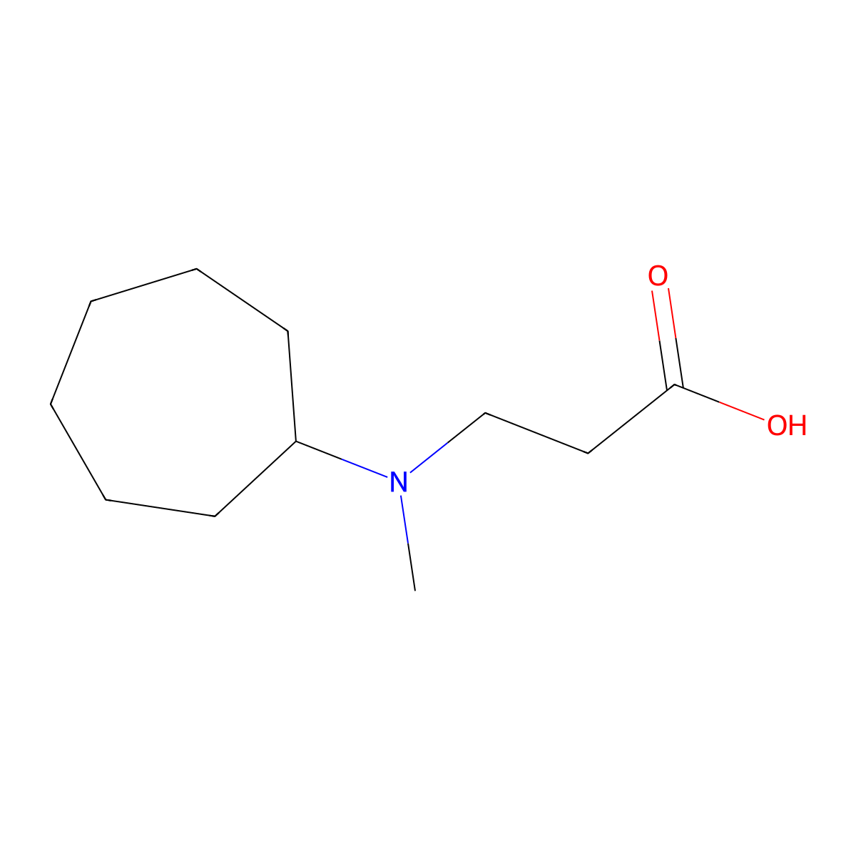 3-[Cycloheptyl(methyl)amino]propanoic acid molecular structure, CAS 1153437-87-6