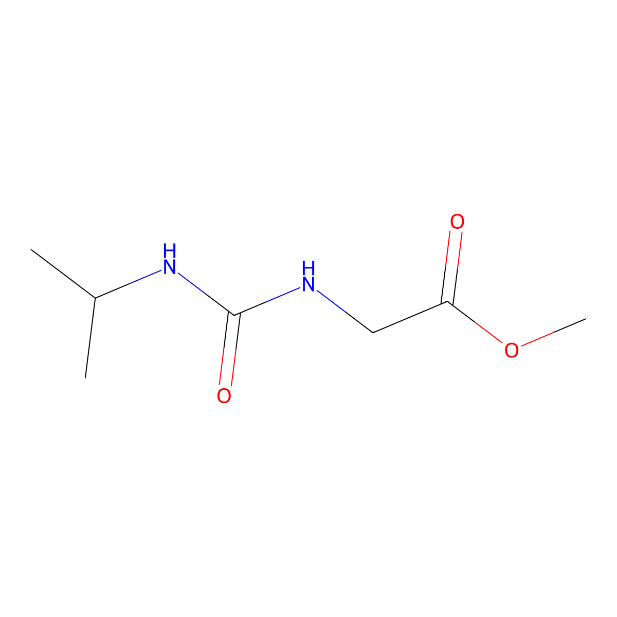 Methyl 2-(3-isopropylureido)acetate molecular structure, CAS 1153438-39-1