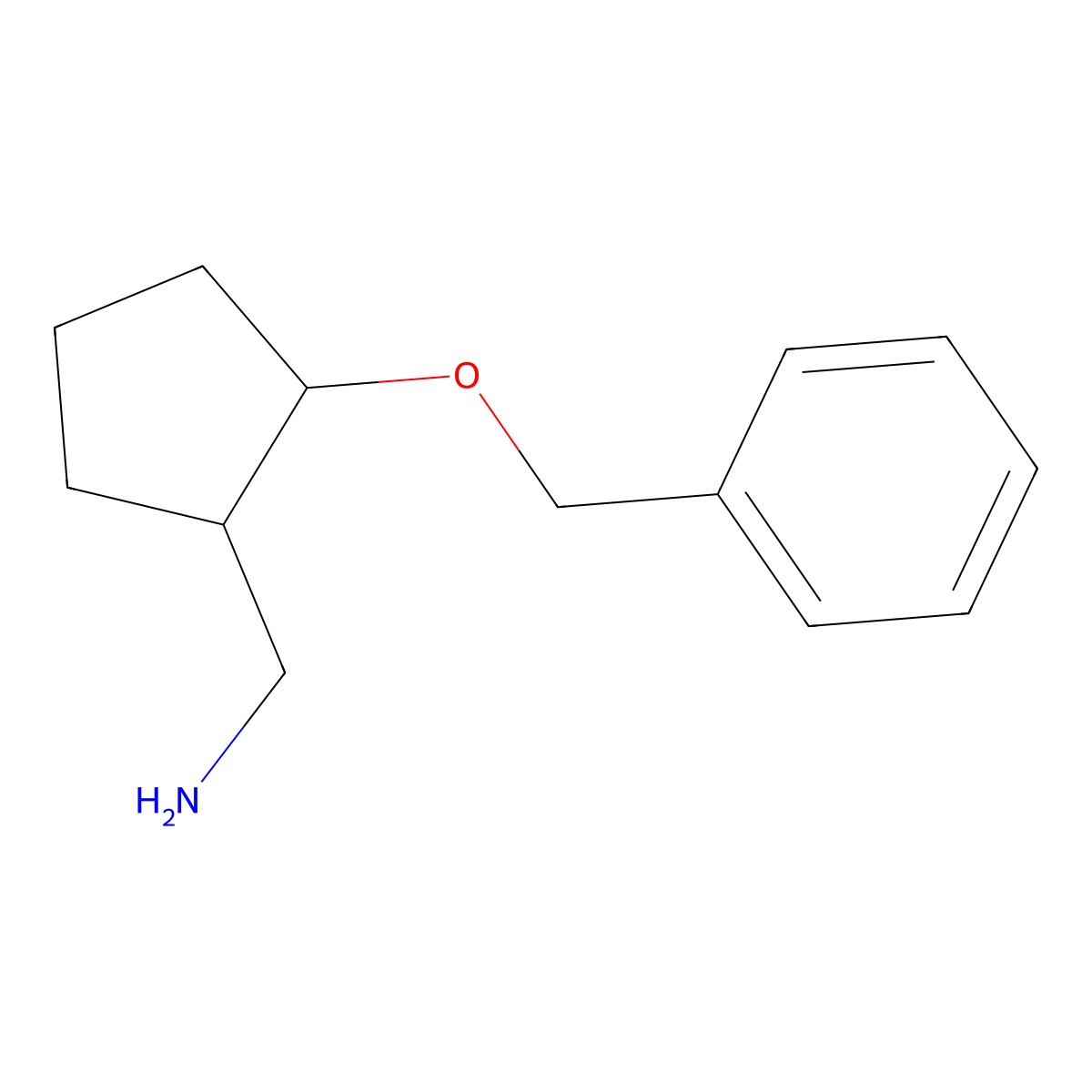 (2-(Benzyloxy)cyclopentyl)methanamine molecular structure, CAS 1153438-62-0