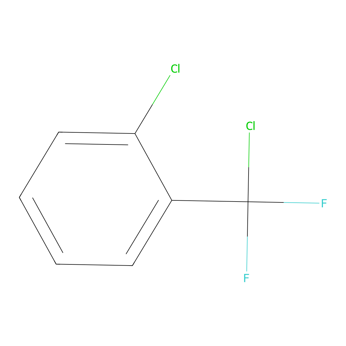 Benzene, chloro(chlorodifluoromethyl)- molecular structure, CAS 115345-92-1