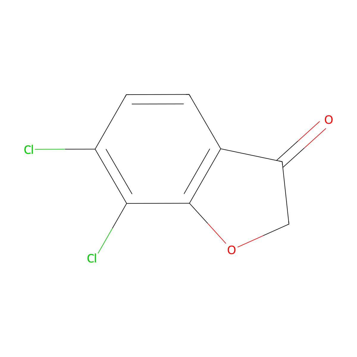 6,7-Dichloro-2,3-dihydro-1-benzofuran-3-one molecular structure, CAS 1153450-05-5