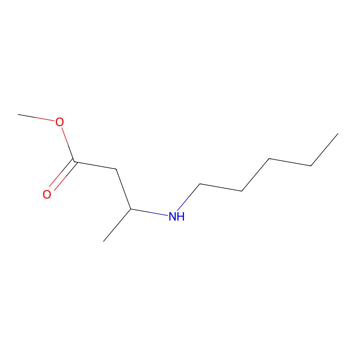 Methyl 3-(pentylamino)butanoate molecular structure, CAS 1153450-11-3