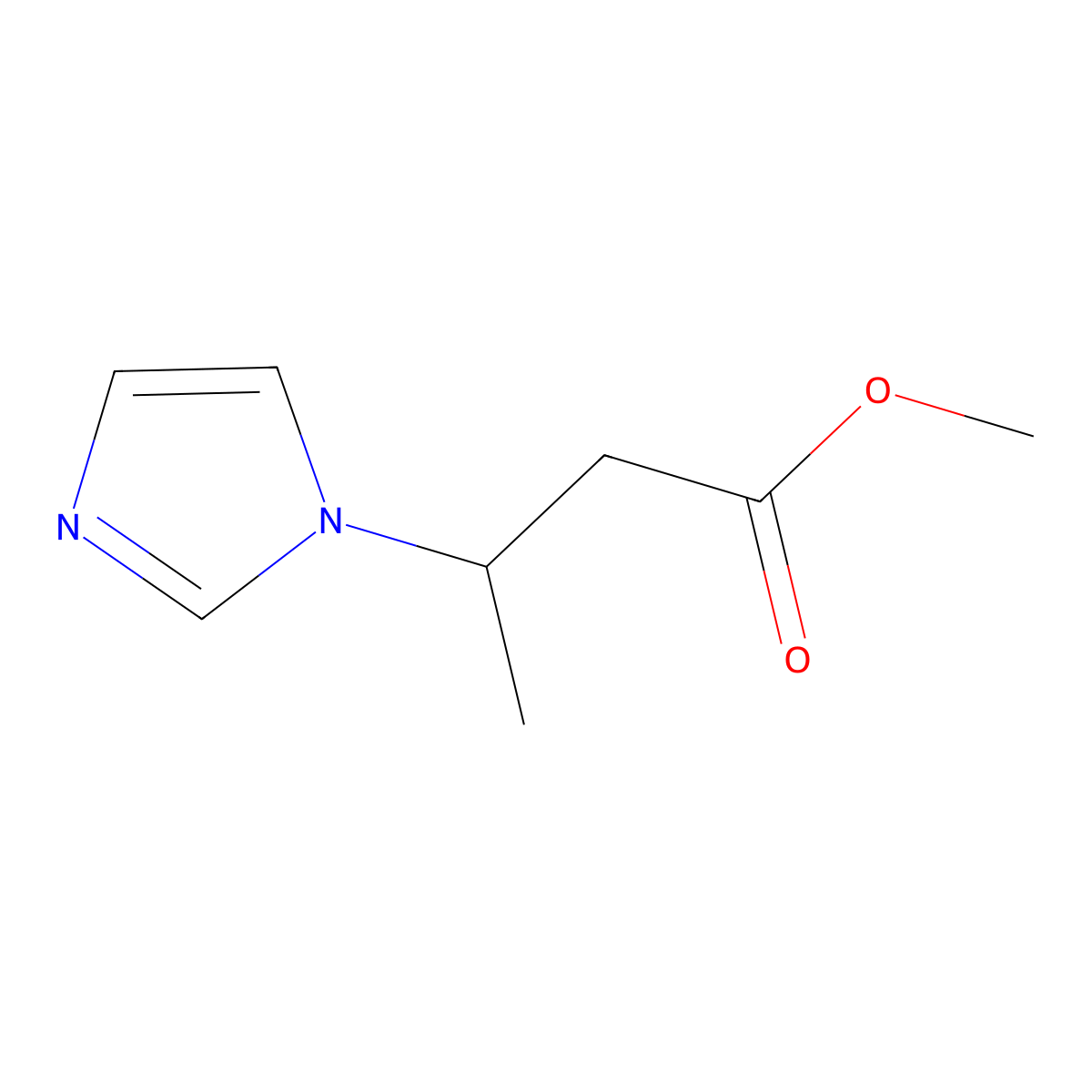 Methyl 3-(1H-imidazol-1-yl)butanoate molecular structure, CAS 1153450-51-1