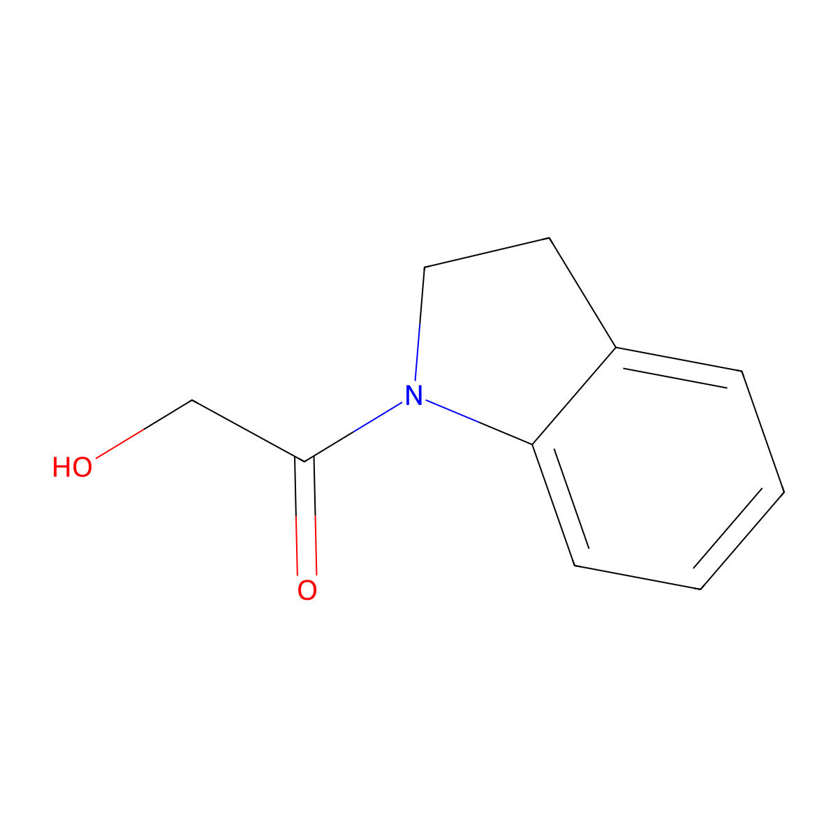 1-(2,3-dihydro-1H-indol-1-yl)-2-hydroxyethan-1-one molecular structure, CAS 1153453-19-0