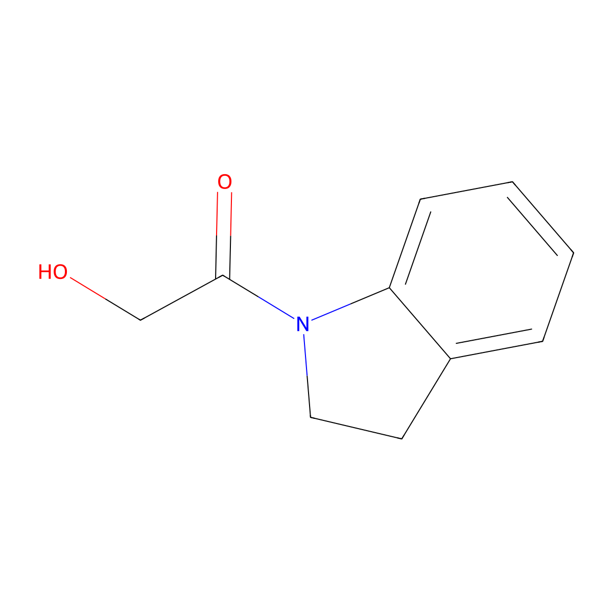 1-(2,3-dihydro-1H-indol-1-yl)-2-hydroxyethan-1-one molecular structure, CAS 1153453-19-0