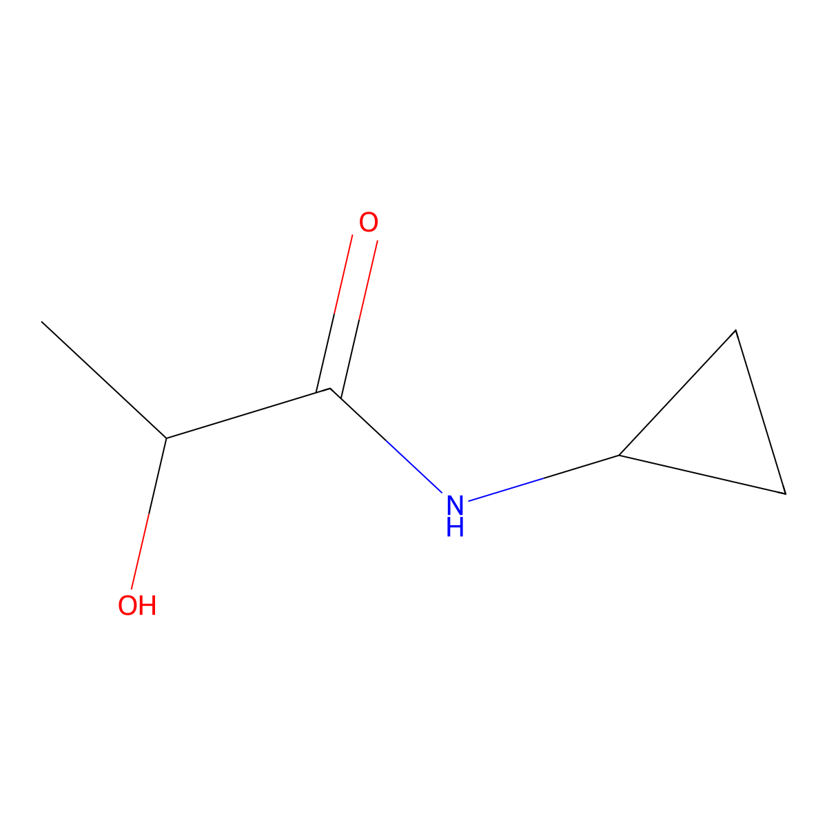N-cyclopropyl-2-hydroxypropanamide molecular structure, CAS 1153455-77-6