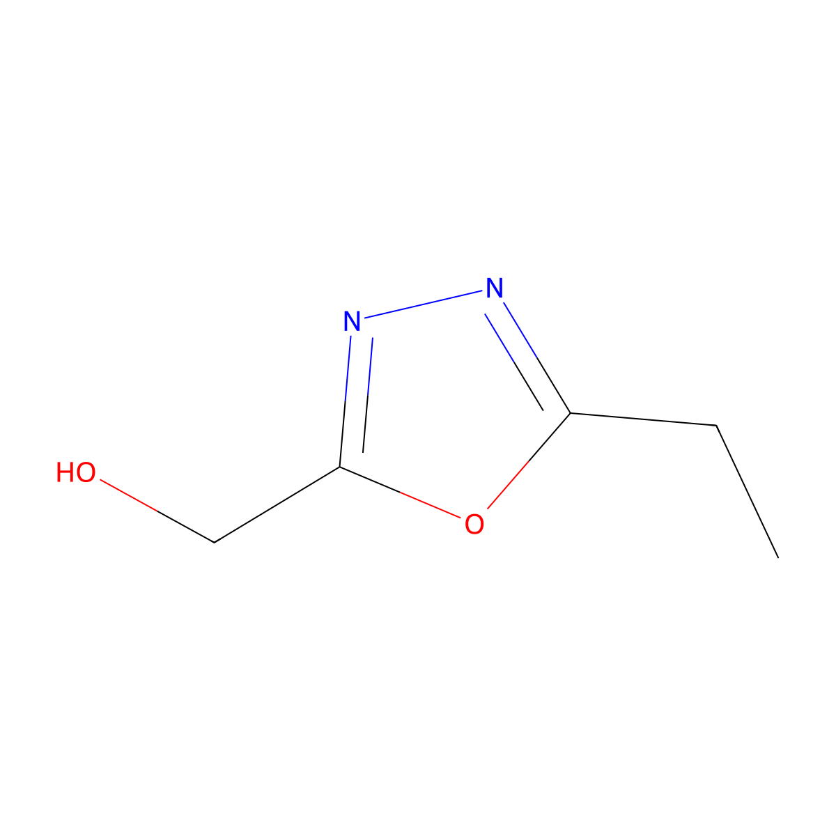 (5-Ethyl-1,3,4-oxadiazol-2-yl)methanol molecular structure, CAS 1153455-94-7