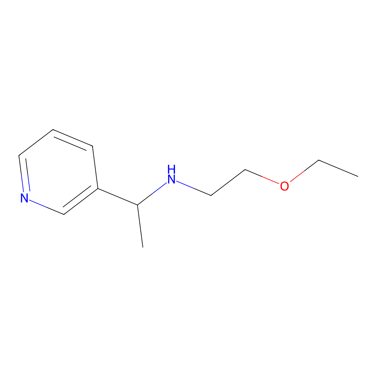 (2-Ethoxyethyl)[1-(pyridin-3-yl)ethyl]amine molecular structure, CAS 1153467-71-0