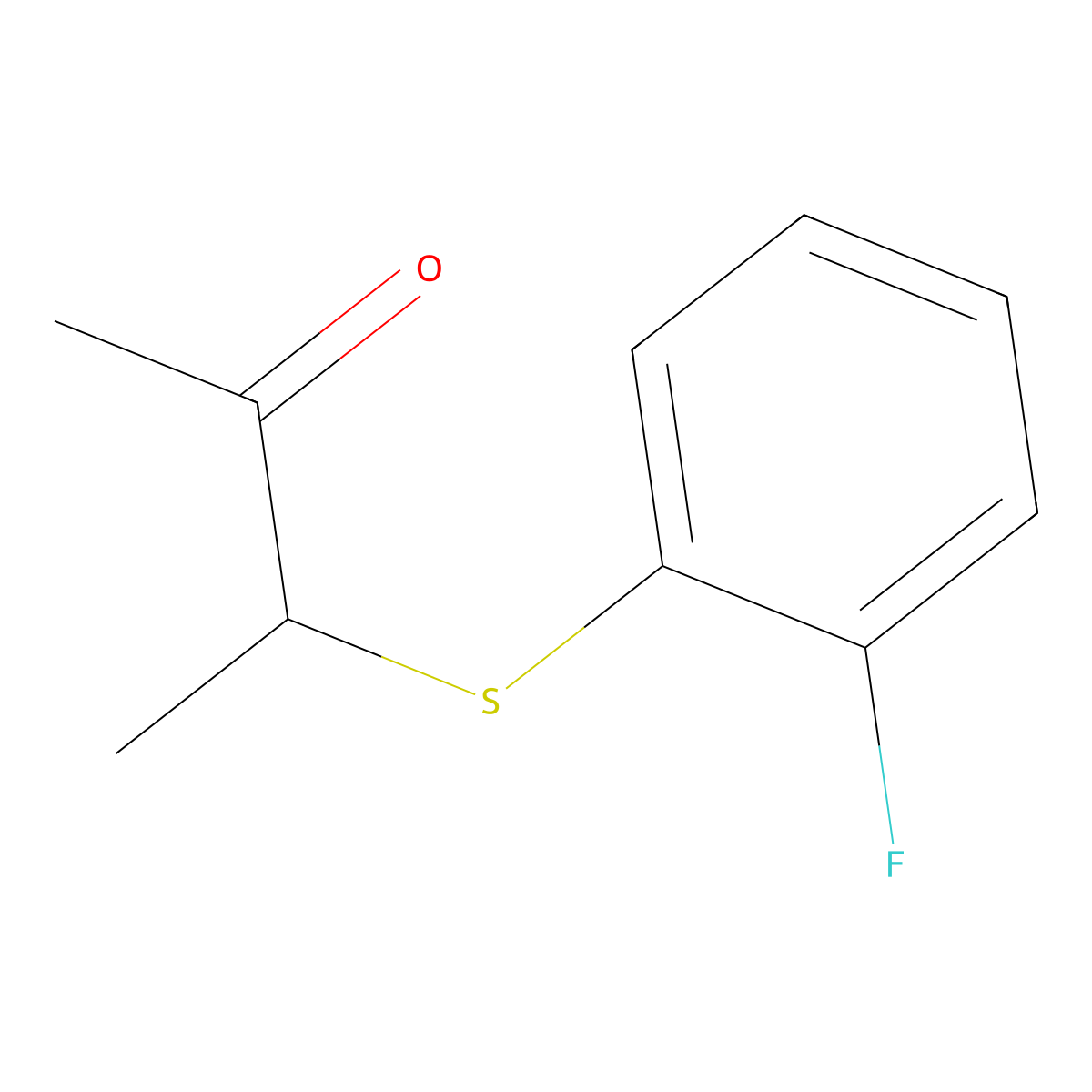 3-[(2-Fluorophenyl)sulfanyl]butan-2-one molecular structure, CAS 1153467-98-1