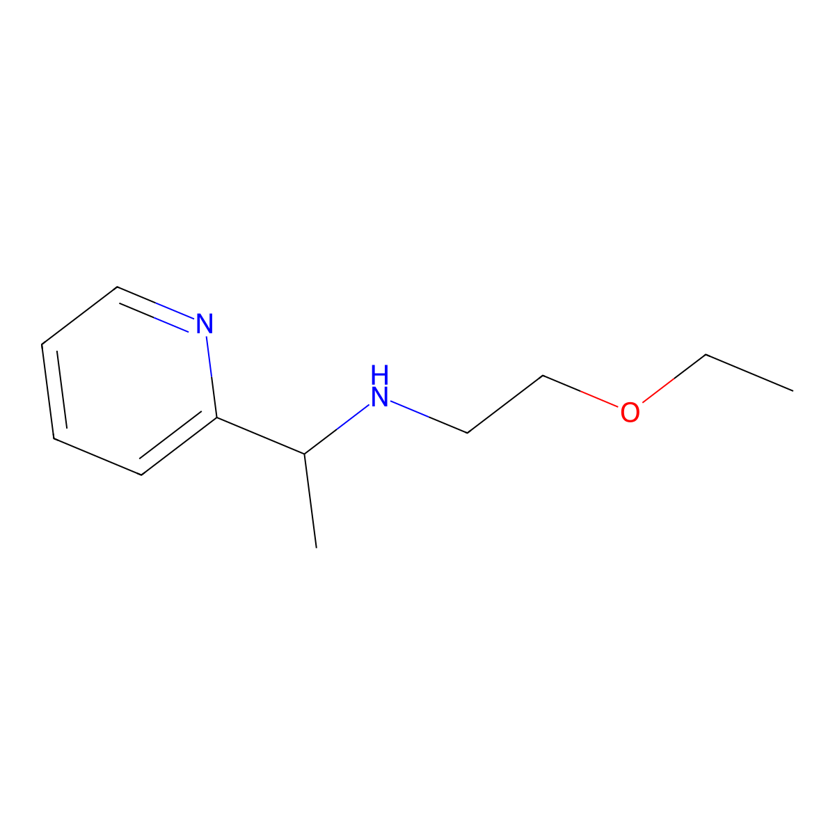 (2-Ethoxyethyl)[1-(pyridin-2-yl)ethyl]amine molecular structure, CAS 1153471-05-6
