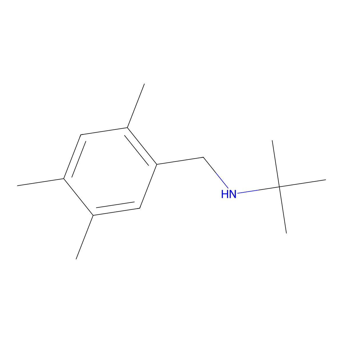 tert-Butyl[(2,4,5-trimethylphenyl)methyl]amine molecular structure, CAS 1153472-05-9