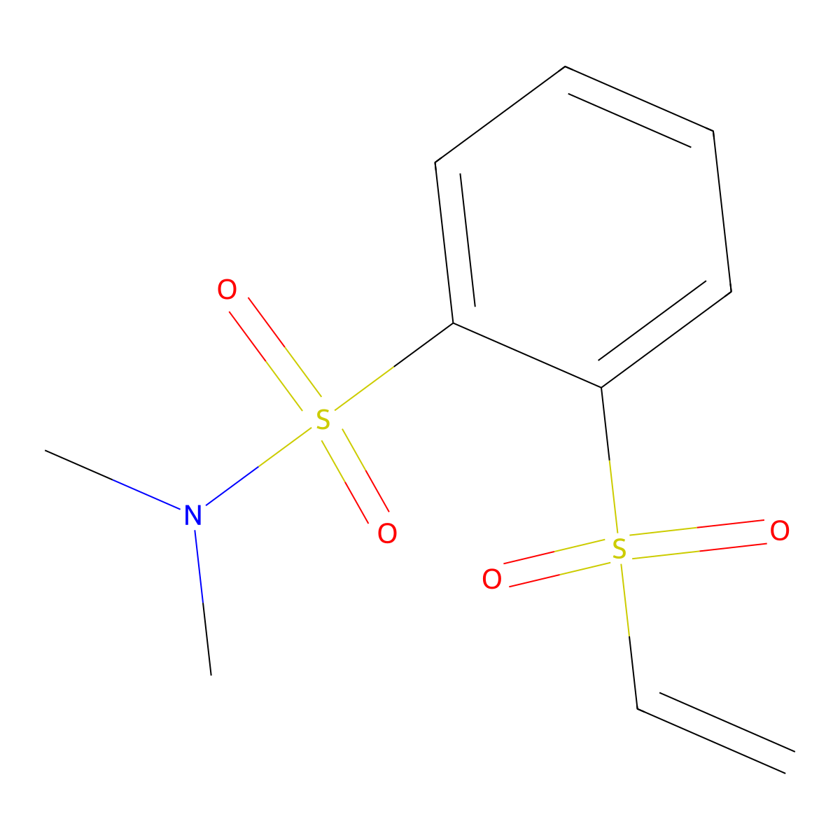 2-(ethenesulfonyl)-N,N-dimethylbenzene-1-sulfonamide molecular structure, CAS 1153477-05-4