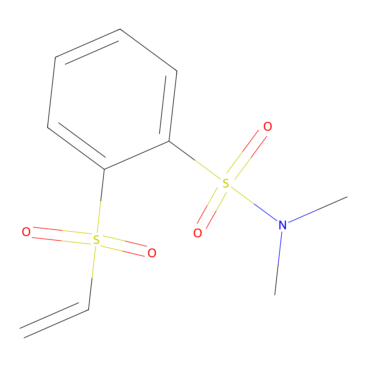 2-(ethenesulfonyl)-N,N-dimethylbenzene-1-sulfonamide molecular structure, CAS 1153477-05-4