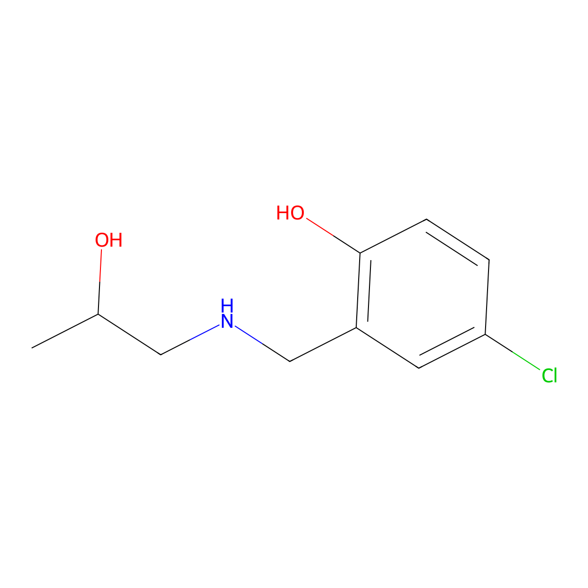 4-Chloro-2-{[(2-hydroxypropyl)amino]methyl}phenol molecular structure, CAS 1153482-82-6